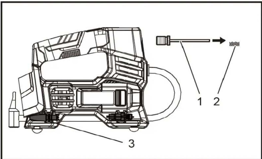 Fuxtec FX-E1CI20 - Stow the adapter - 1