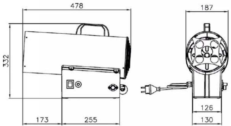 Fuxtec FX-GH33 - Dimensioni - 1