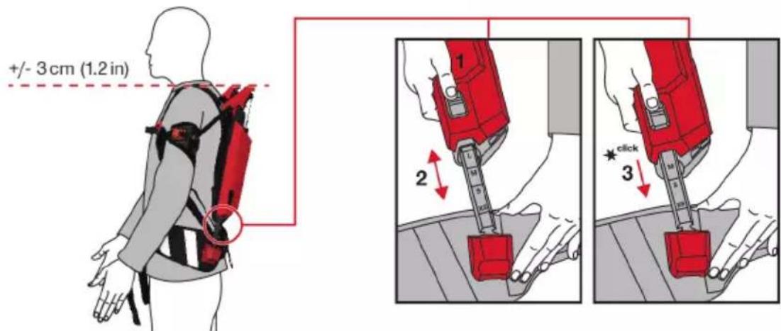 HILTI EXO-S - 高さを調整する - 2