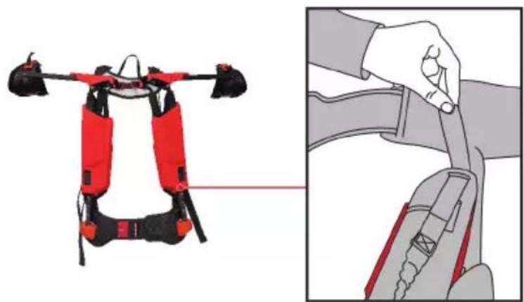 HILTI EXO-S - Reglarea lungimii chingii pentru spate - 1