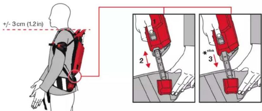 HILTI EXO-S - Regolazione dell'altezza - 2
