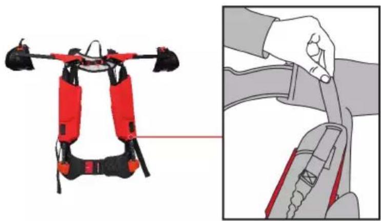 HILTI EXO-S - Adjusting length of back strap - 1