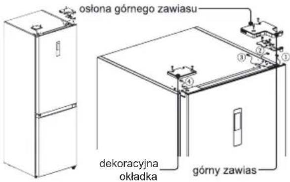 osłona górnego zawiasu dekoracyjna okładka górny zawias