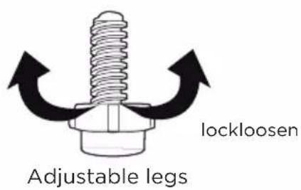 lockloosen Adjustable legs