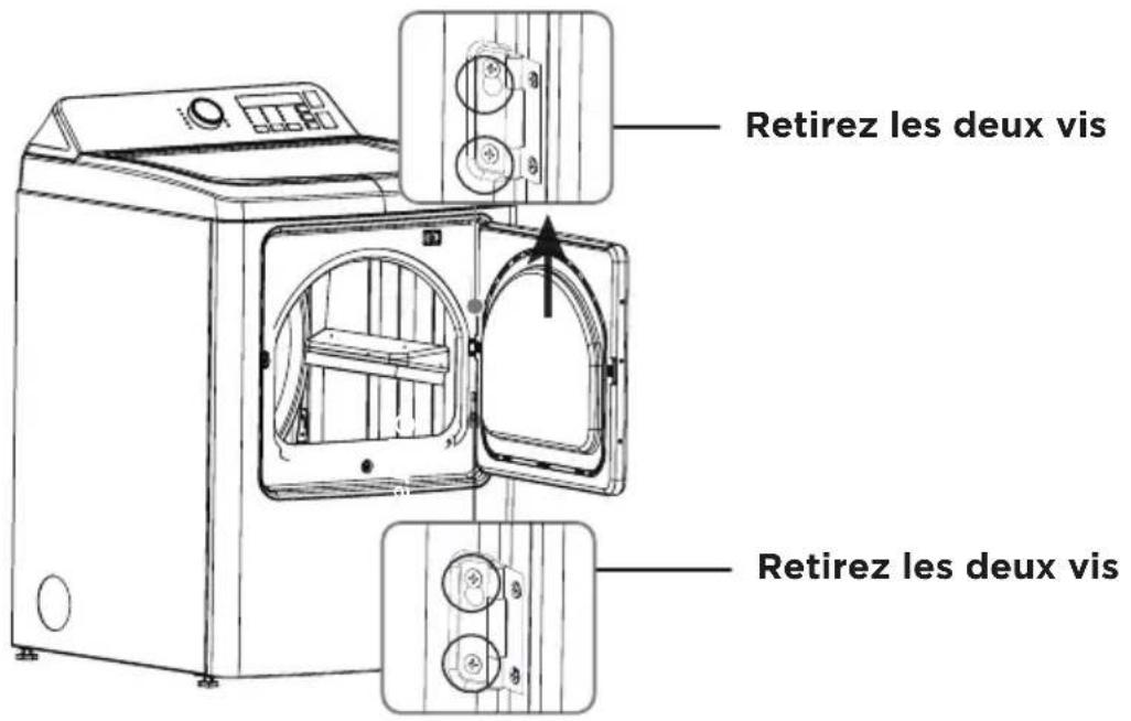 MIDEA MLE47R5BWW - PROCÉDURE D'INVERSION DE PORTE - 1