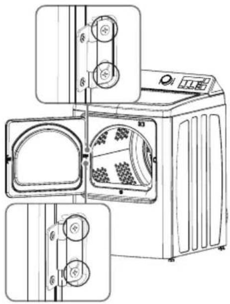 MIDEA MLE47R5BWW - PROCÉDURE D'INVERSION DE PORTE - 5