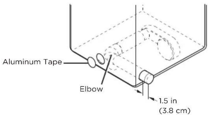 MIDEA MLE47R5BWW - Option 1: Side venting - 2