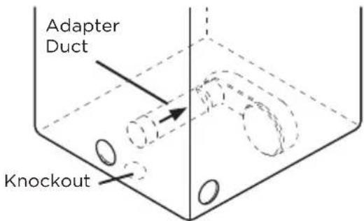 MIDEA MLE47R5BWW - Option 2: Bottom venting - 1