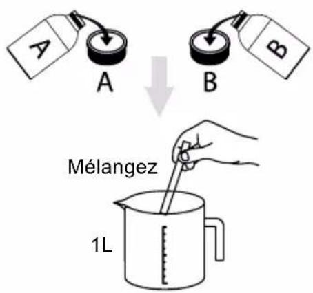 A B Mélangez 1L