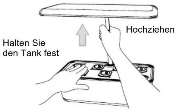 Halten Sie den Tank fest Hochziehen