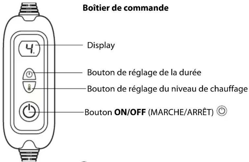 Ambiano GT-HD-06 - Allumer / éteindre et ajuster la température - 1
