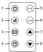 Duronic BFH21 - Remote Control Buttons - 1