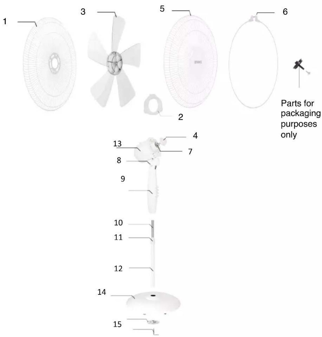 Duronic FN30 - Fan Components - 1