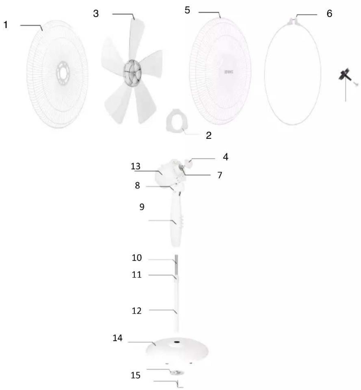 Duronic FN30 - Componenti del ventilatore - 1
