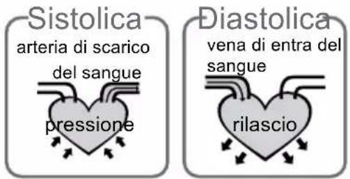 Sistolica arteria di scarico del sangue pressione Diastolica vena di entra del sangue rilascio