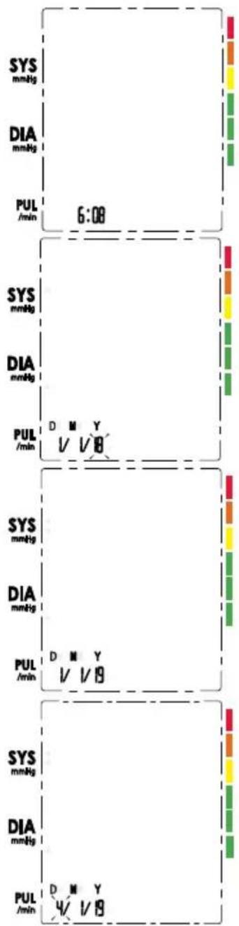 SYS mmHg DIA mmHg PUL /min 6:08 SYS mmHg DIA mmHg PUL /min D M Y V V B SYS mmHg DIA mmHg PUL /min D M Y V V B SYS mmHg DIA mmHg PUL /min D M Y V V B