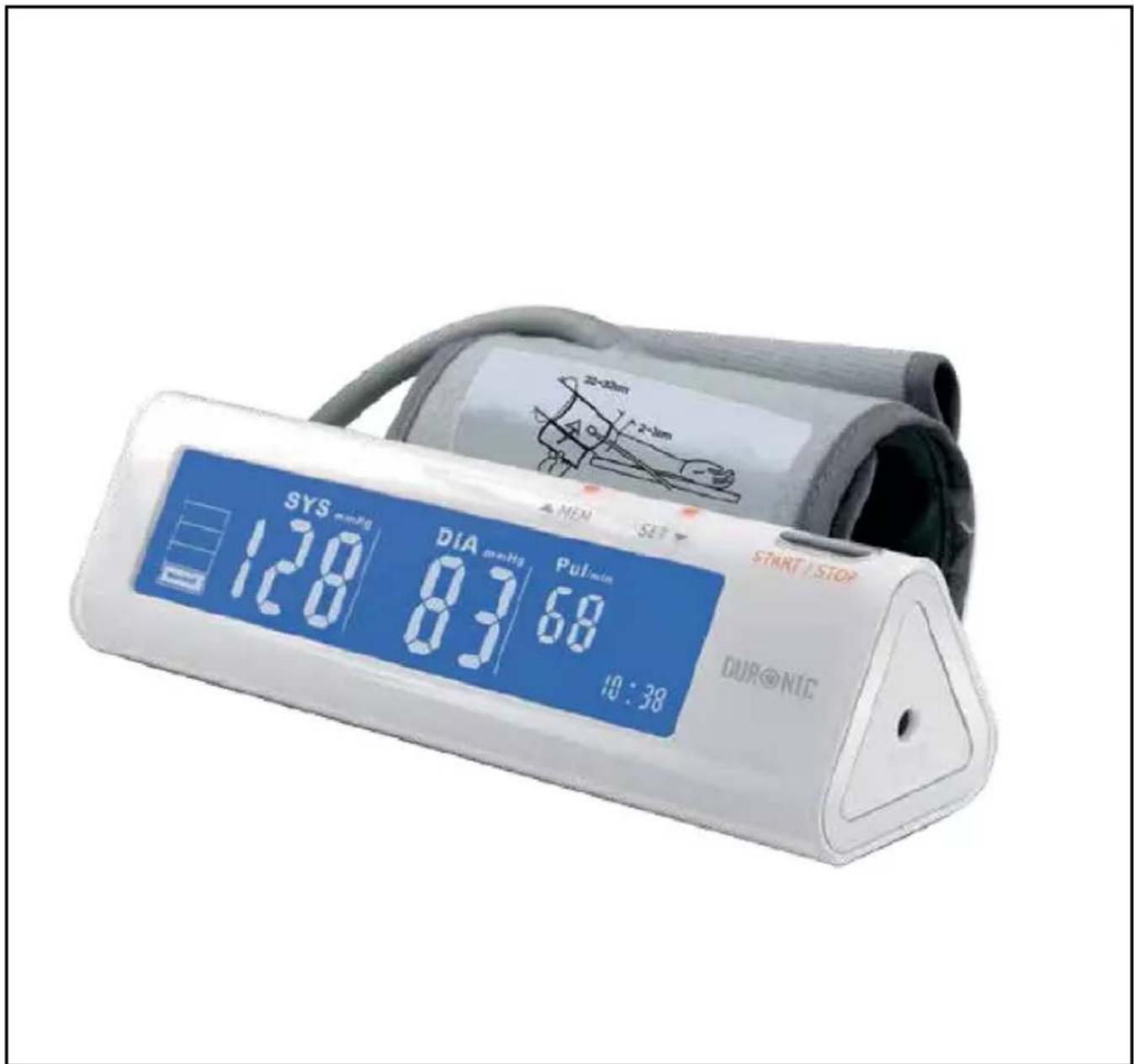 SYS 120 DIA 83 60 Pul/min 10:38 START / STOP DUR@NIC