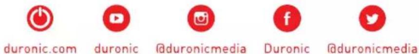 duronic.com duronic @duronicmedia Duronic @duronicmedia