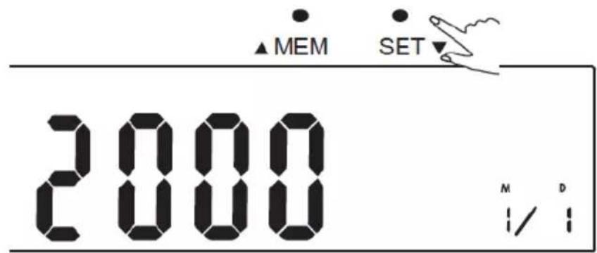 ▲MEM SET▼ 2000 M D / /