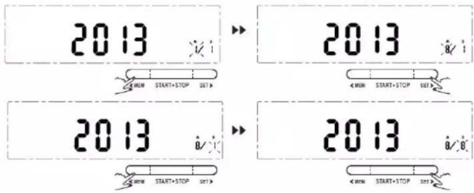 Duronic BPM450 - Paramétrer la date, l'heure et l'unité de mesure - 2