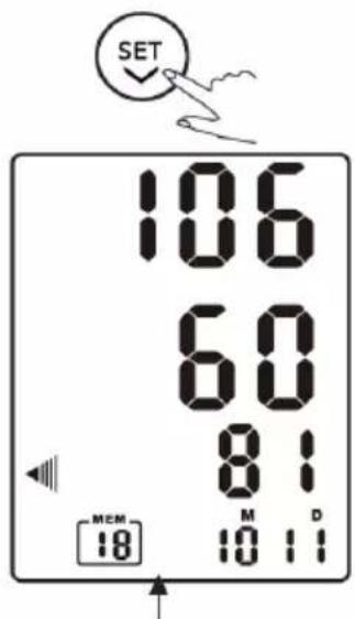 Duronic BPM150 - Anzeige der gespeicherten Werte - 3