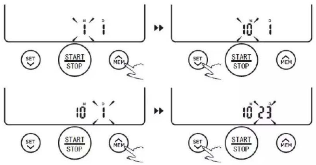 Duronic BPM150 - Impostare data e ora - 2