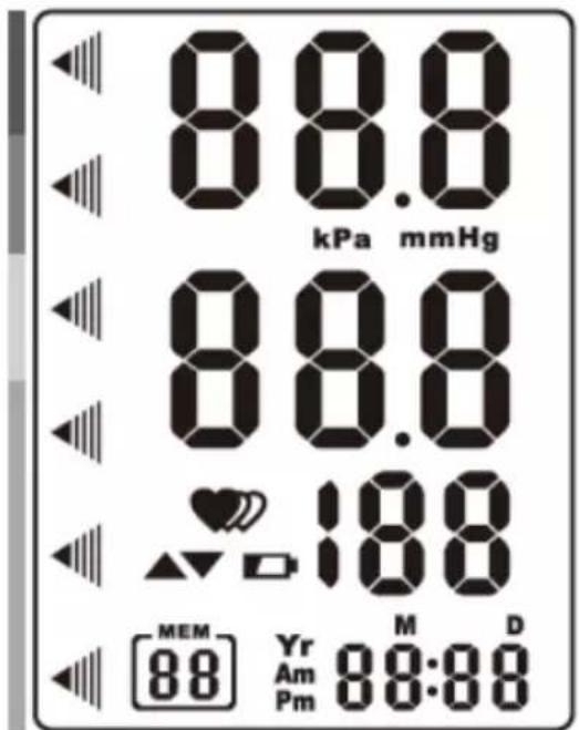 88.0 kPa mmHg 88.0 188 MEM Yr M D 88 Am 88:88 Pm