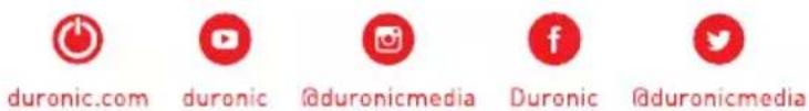 duronic.com duronic @duronicmedia Duronic @duronicmedia