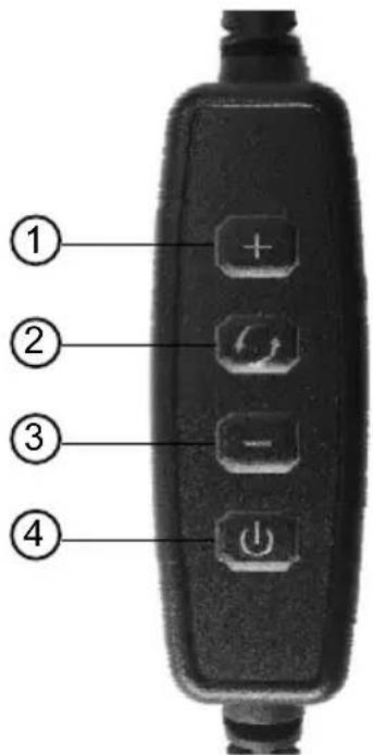 Duronic GLC36 - +/- Pulsanti di regolazione della luminosità - 1