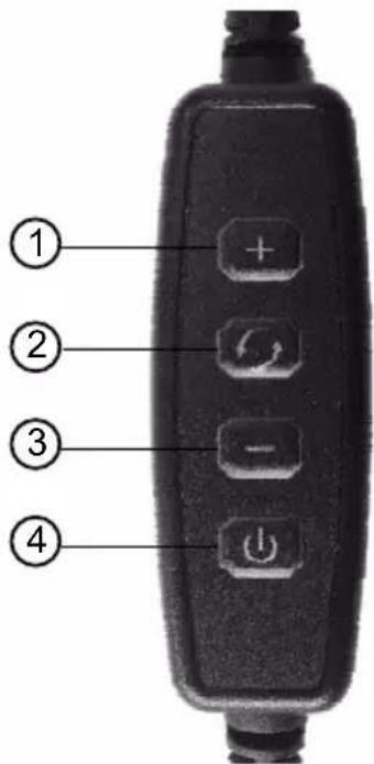Duronic GLC36 - Botones de ajuste de intensidad - 1