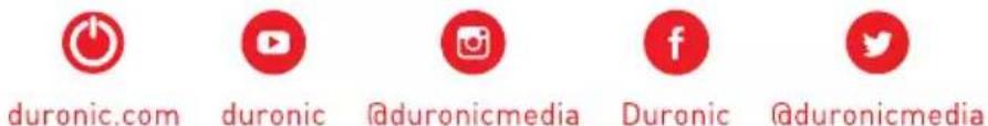 duronic.com duronic @duronicmedia Duronic @duronicmedia