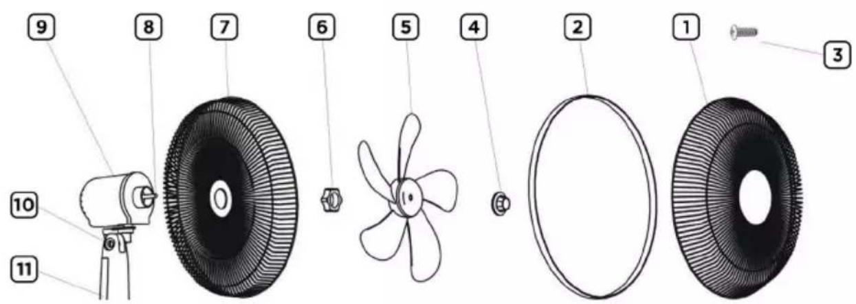Duronic FN65 - Setting up the Fan Head - 1