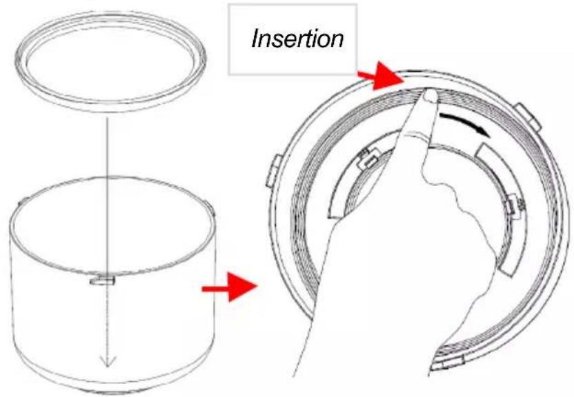 Duronic CH500 - Assemblage du joint en silicone : - 1