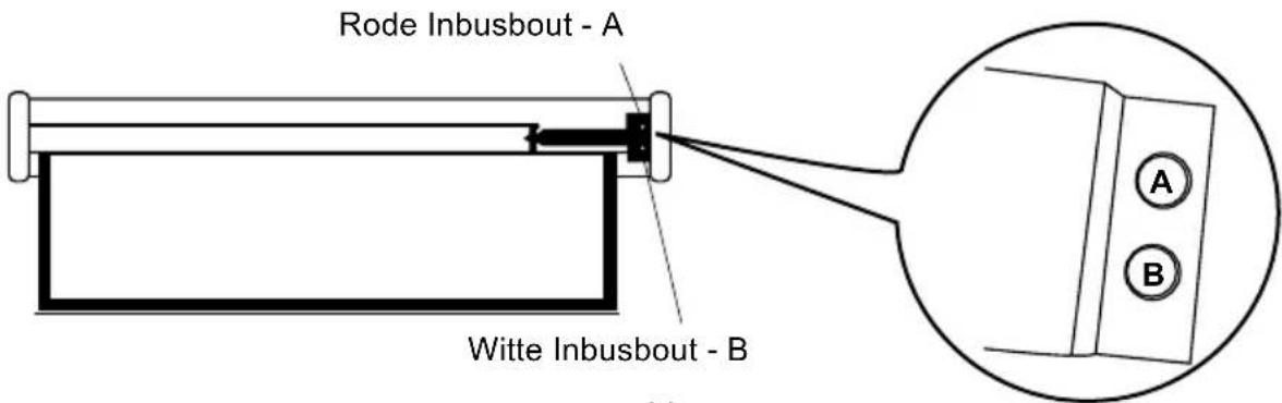 Rode Inbusbout - A Witte Inbusbout - B