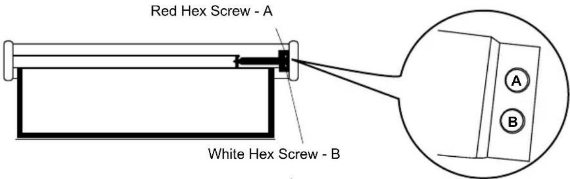 Red Hex Screw - A White Hex Screw - B