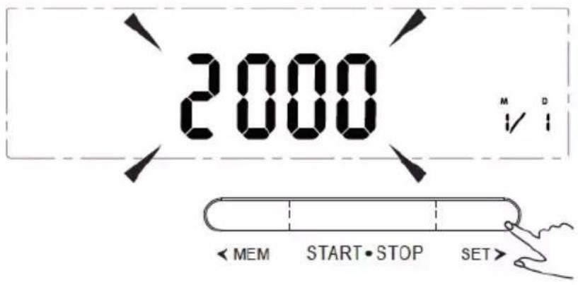 Duronic BPM400 - Ajuste de la fecha, hora y unidad de medición - 1