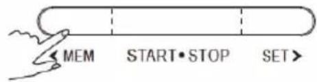 MEM START•STOP SET>