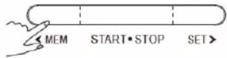MEM START•STOP SET>