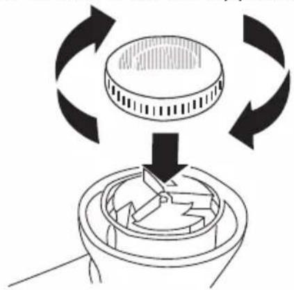 Diagram showing a mechanical component with rotating arrows indicating rotation, no text or symbols present.