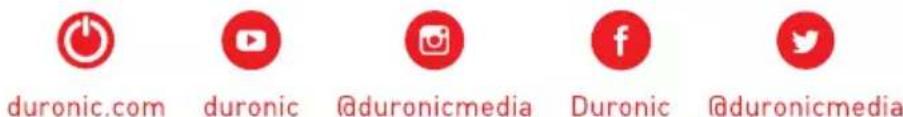 duronic.com duronic @duronicmedia Duronic @duronicmedia