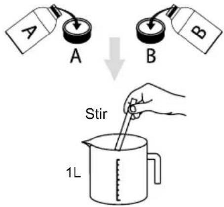 A A B B Stir 1L