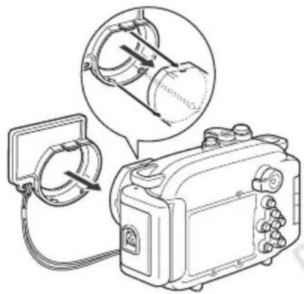 CANON WP-DC31 - Fixez la plaque de diffusion sur le boîtier étanche. - 1