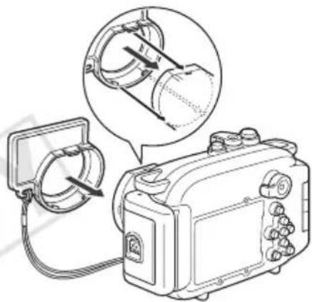 CANON WP-DC31 - 2Bringen Sie die Streuscheibe am Gehäuse an. - 1