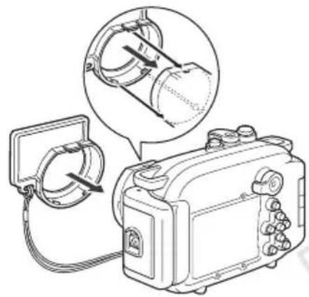 CANON WP-DC29 - Fixez la plaque de diffusion sur le boîtier étanche. - 1