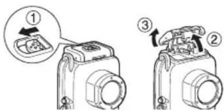 CANON WP-DC29 - 请将背带两端如图示般系入背带扣,然后调整至舒适的长度。 - 3