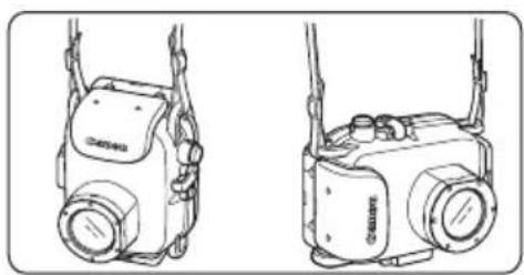 CANON WP-DC29 - Fasten both ends of the neck strap to the strap mounts as shown, and adjust it to a comfortable length. - 2