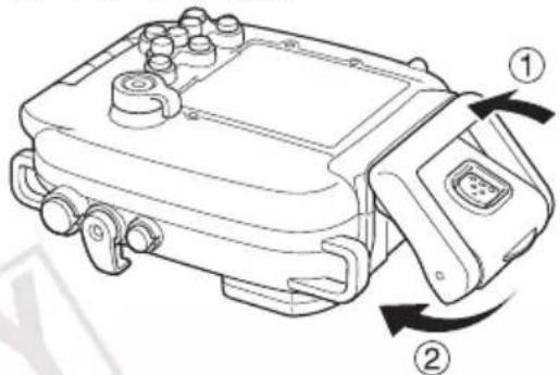 CANON WP-DC29 - 如图所示,将相机插入防水套。 - 2