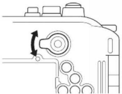 CANON WP-DC29 - 7Turn the mode switch in the direction of the arrow to engage the camera's mode switch. - 1