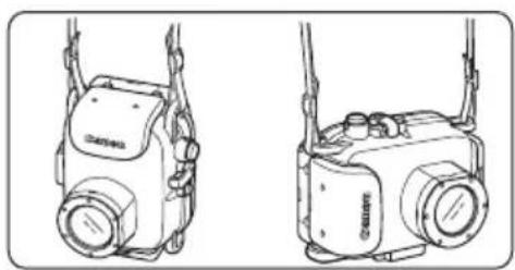CANON WP-DC29 - Fixez les deux extrémités du collier aux attaches comme indiqué, et ajustez-le à la longueur adéquate. - 2