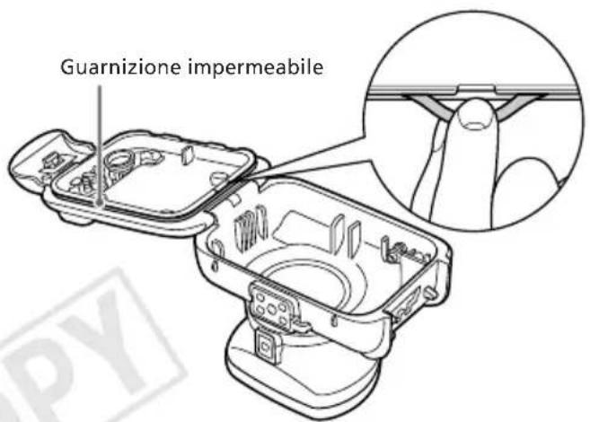 CANON WP-DC42 - Rilasciare il fermo per aprire la custodia. - 1